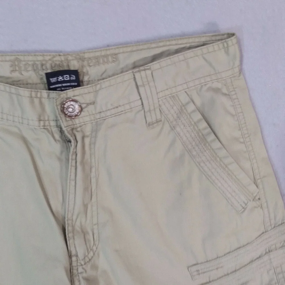 Request jeans cargo shorts men's‎ 30 X 13 khaki tan cotton long grunge outdoor